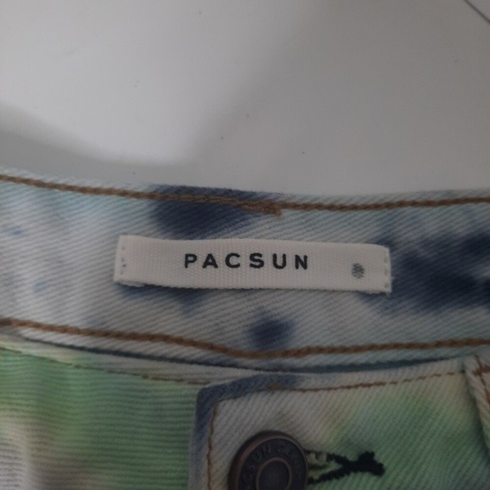 Pacsun High Rise TIE DYE FESTIVAL Denim Jean Shorts Size 25 - Picture 6 of 6